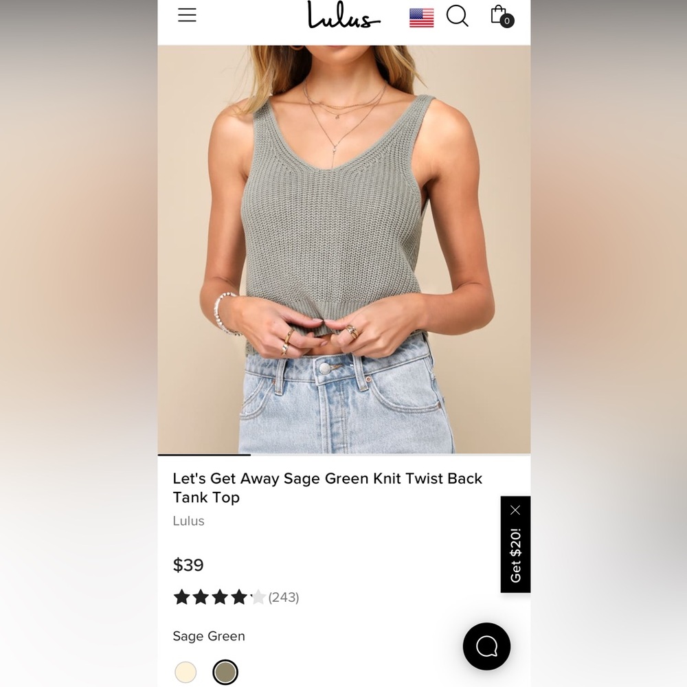 Lulus Twist Back Tank